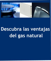 Descubra las ventajas  del gas natural